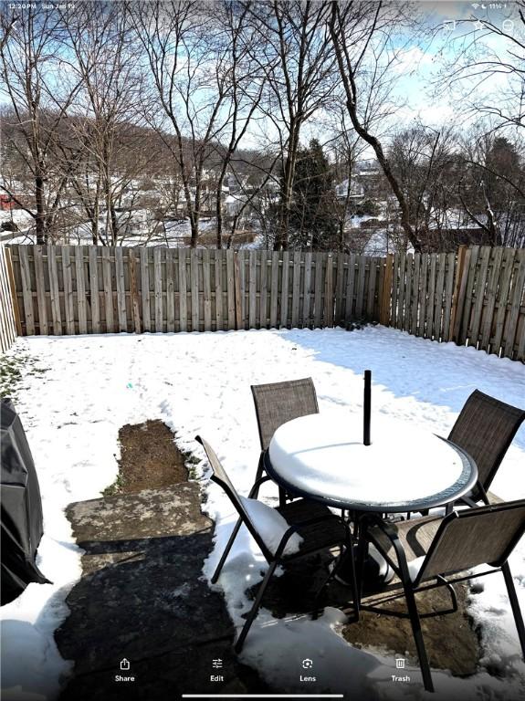 view of snowy yard