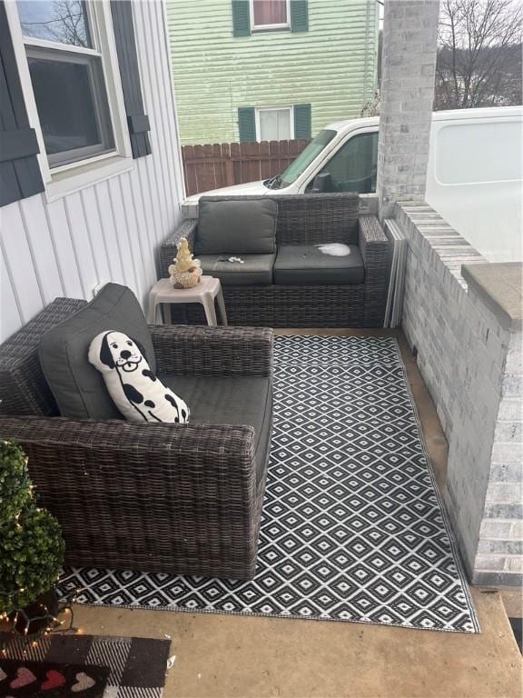 balcony with outdoor lounge area