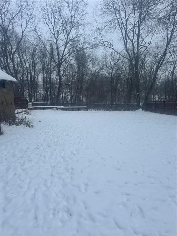 view of snowy yard