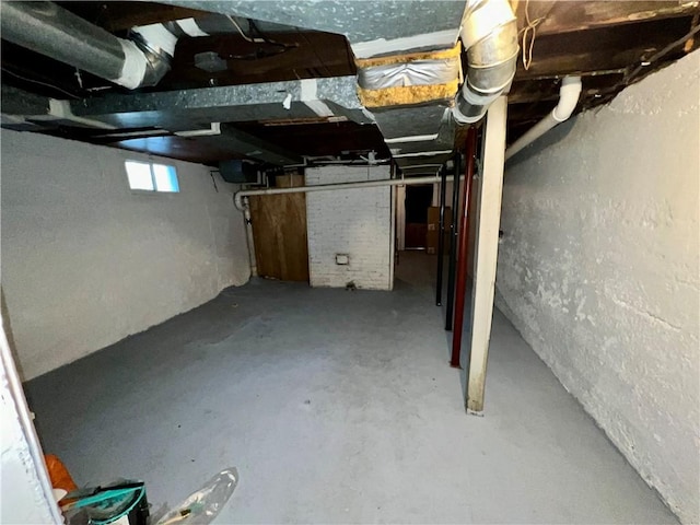 view of basement