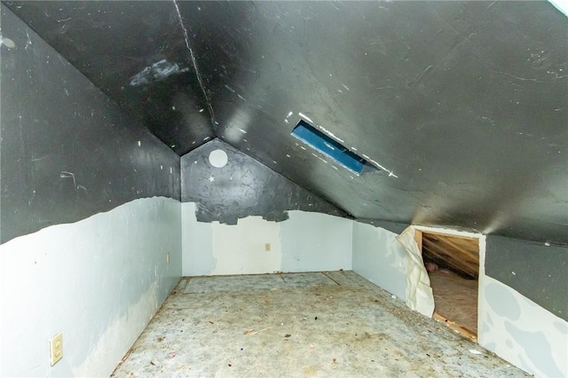 bonus room featuring lofted ceiling