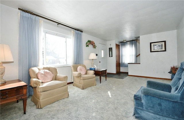 view of carpeted living room