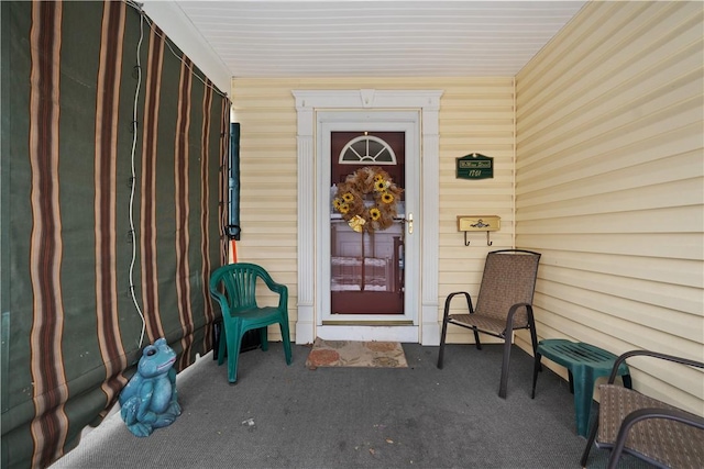 view of doorway to property