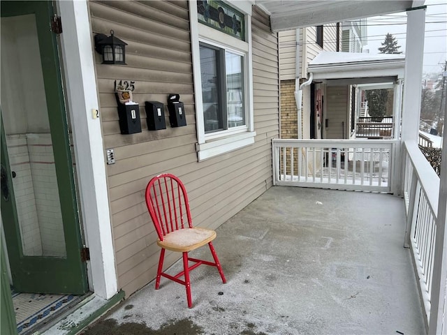 view of patio / terrace featuring covered porch