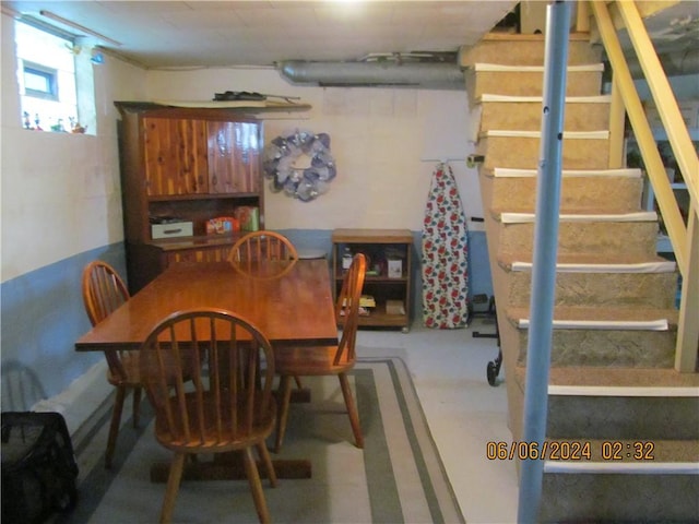 view of dining area