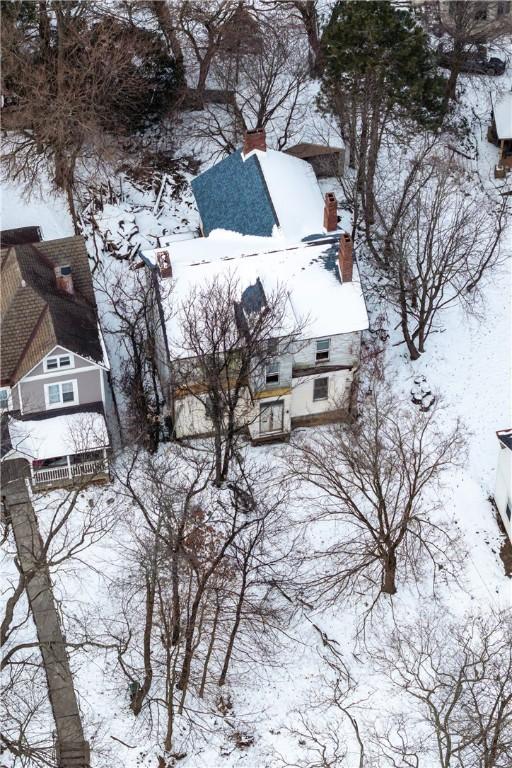 view of snowy aerial view