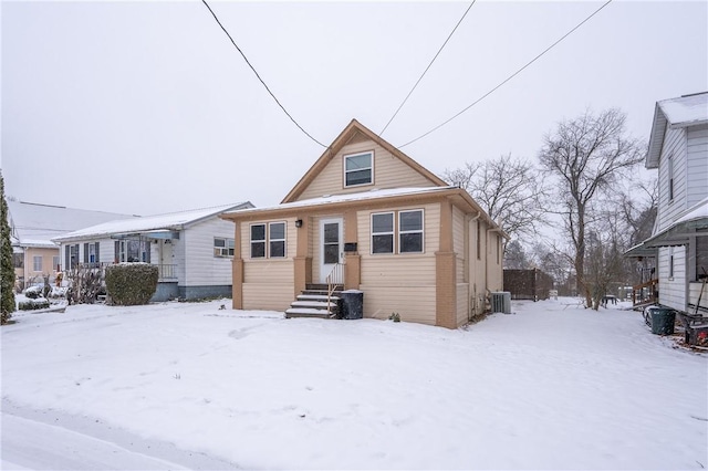 view of front of house featuring central AC