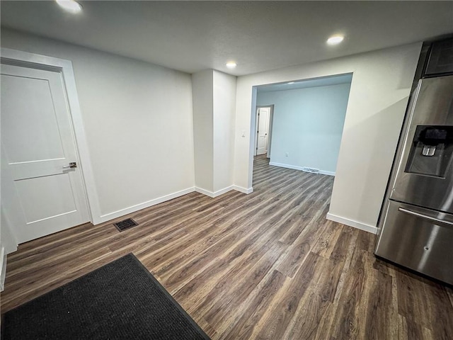 interior space featuring dark hardwood / wood-style flooring