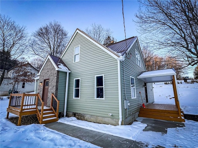 exterior space featuring a deck