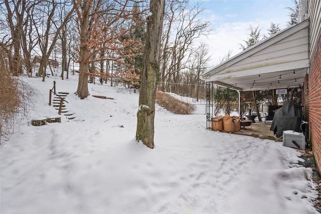 view of snowy yard