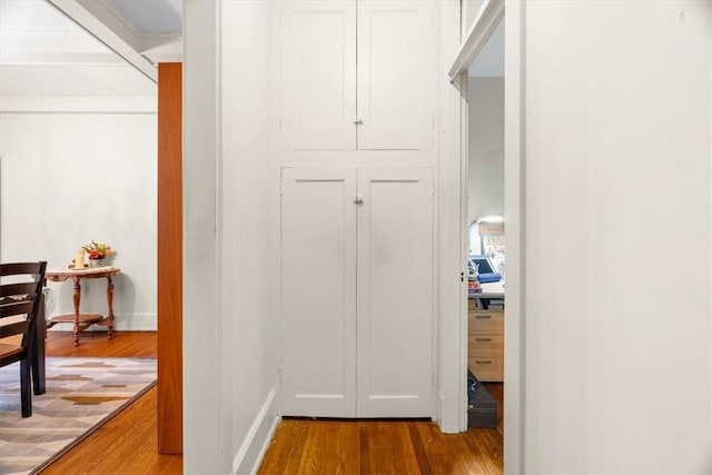 hallway featuring light hardwood / wood-style floors