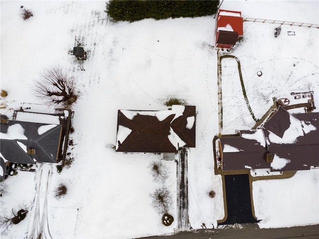 view of snowy aerial view