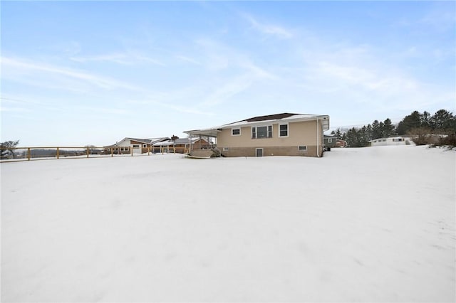 view of snowy yard