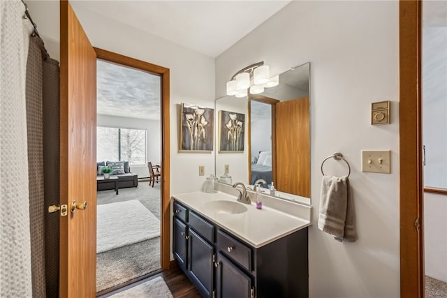 bathroom with vanity