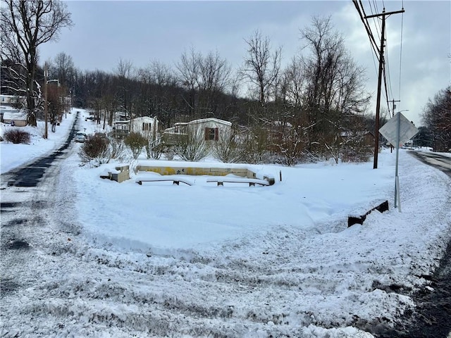 view of snowy yard