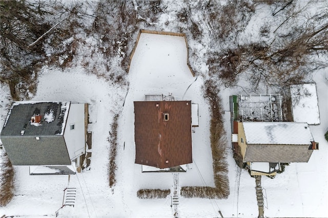 view of snowy aerial view