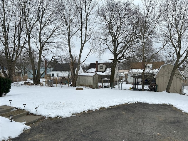 view of snowy yard