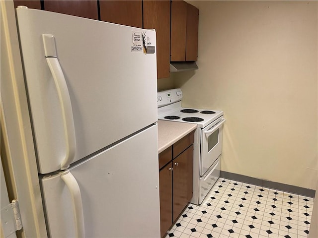 kitchen featuring white appliances