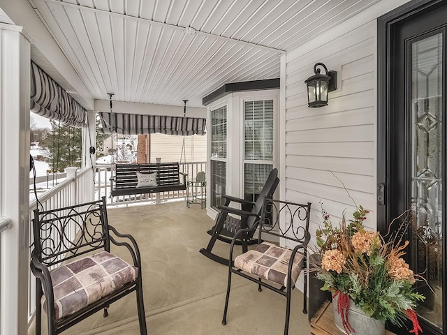 view of patio / terrace featuring covered porch