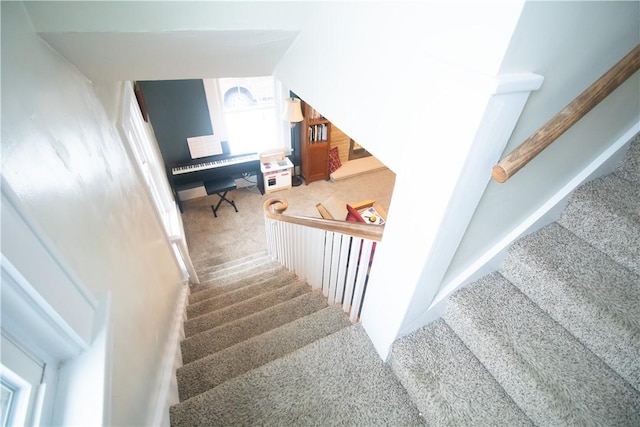 stairway with carpet