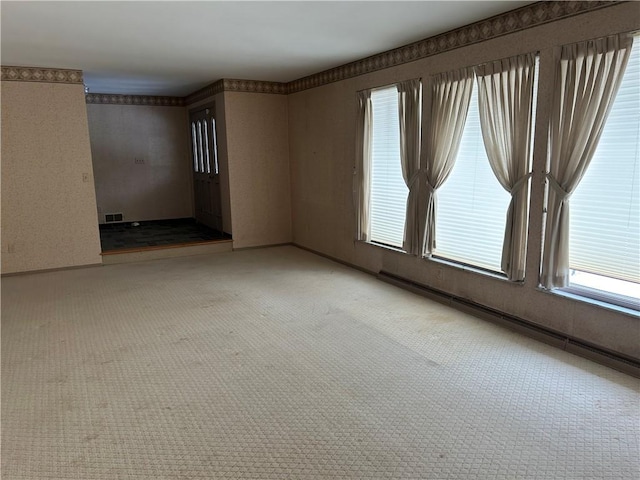 view of carpeted empty room