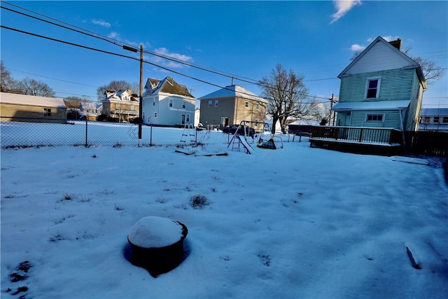 view of snowy yard