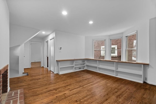 interior space featuring wood-type flooring