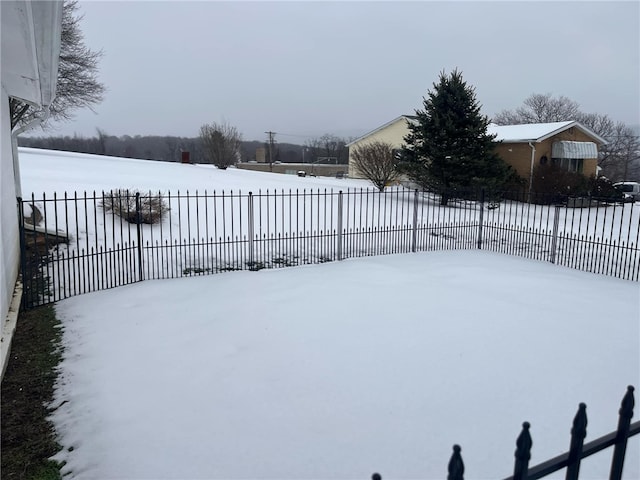 view of snowy yard