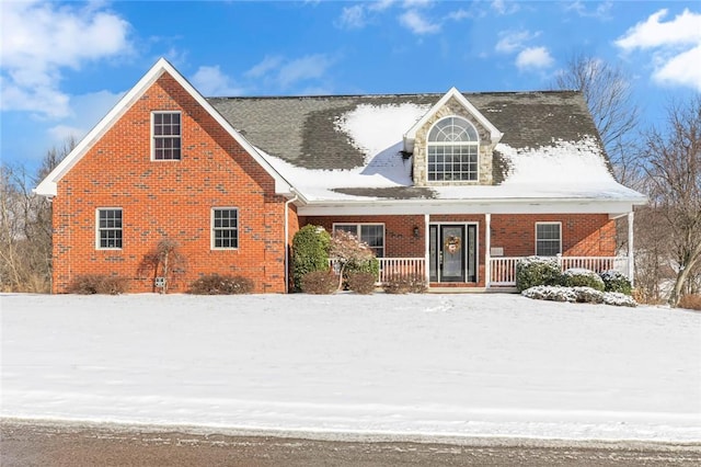 view of front of house with covered porch