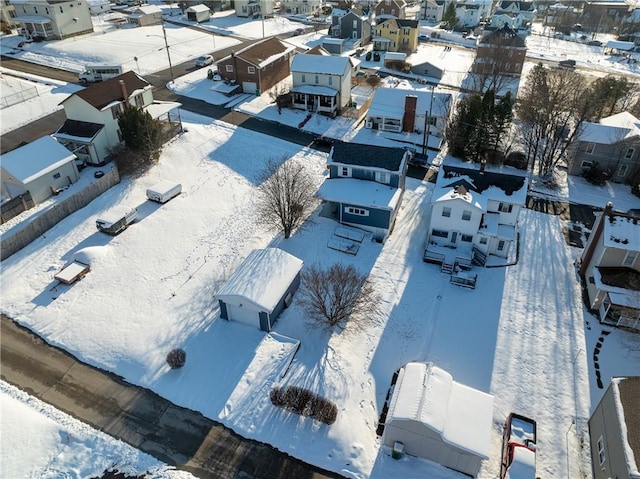 view of snowy aerial view