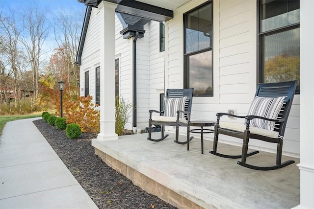 view of patio with covered porch