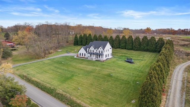 drone / aerial view featuring a rural view