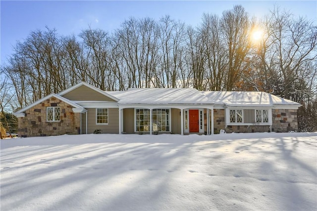 view of ranch-style home