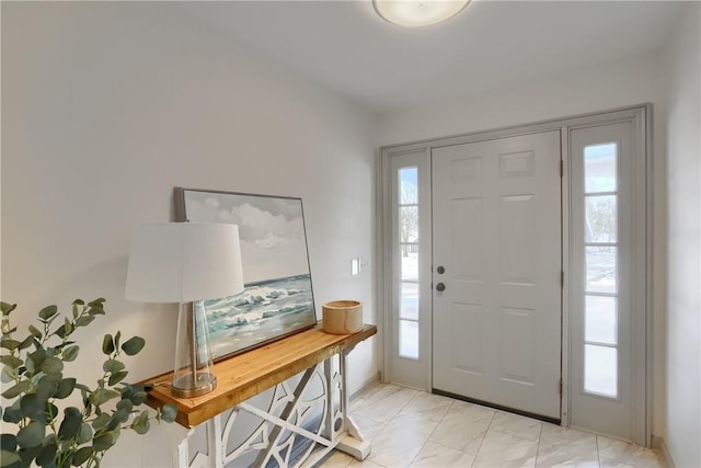 entryway with a wealth of natural light