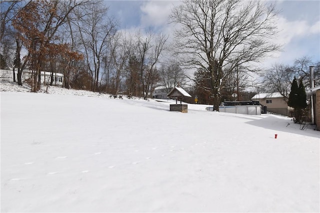 view of snowy yard