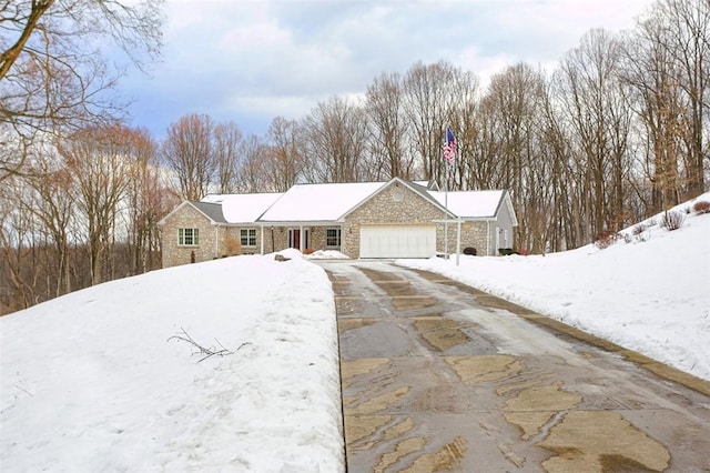 view of front of home featuring a garage