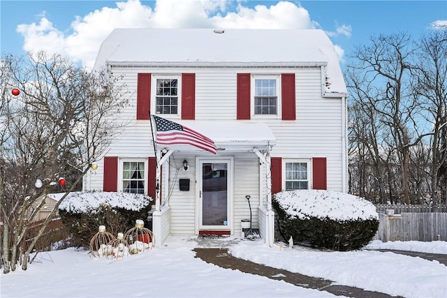 view of front of home