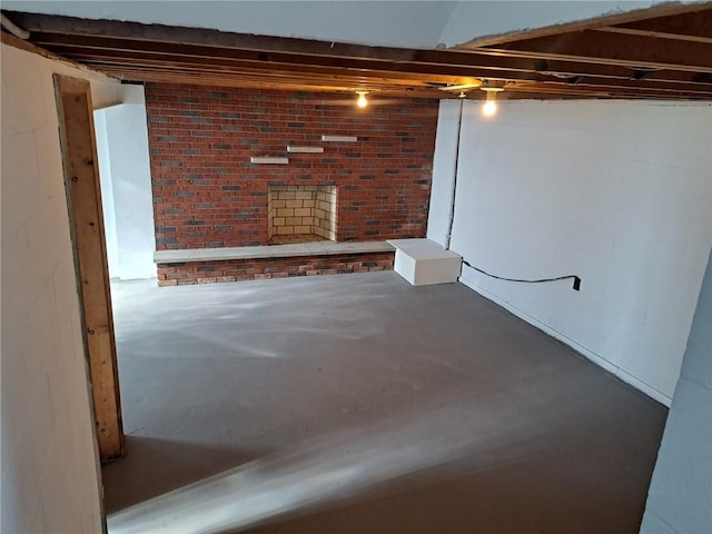 view of basement