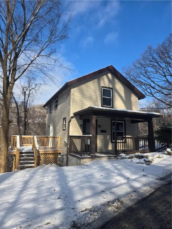 view of front of property with a porch