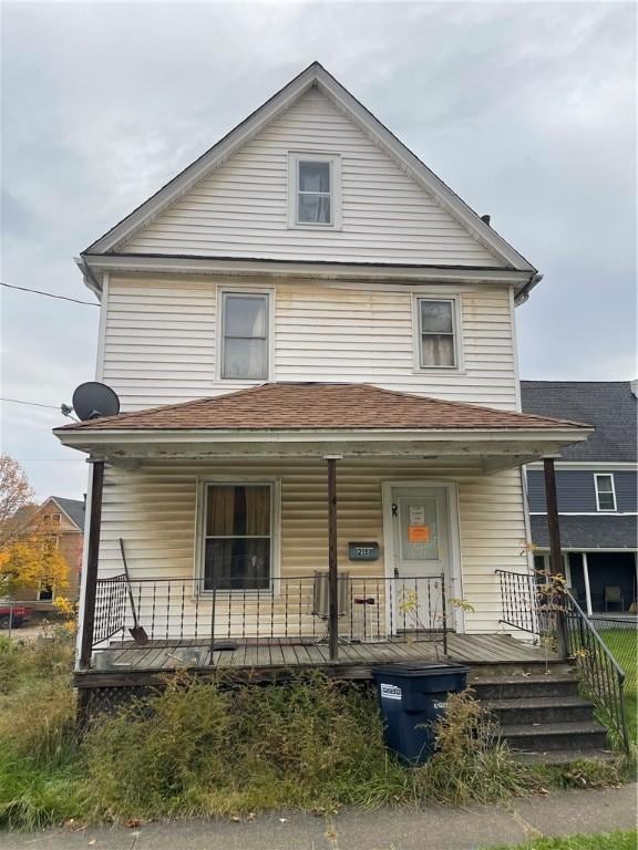 view of front facade with covered porch