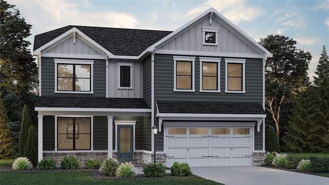 view of front of house featuring a garage