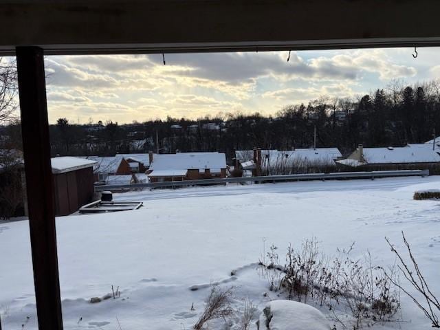 view of snowy yard