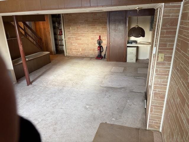 view of basement