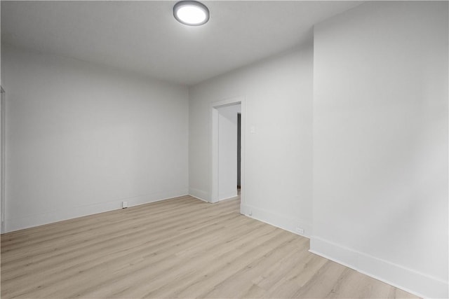 empty room featuring light hardwood / wood-style flooring