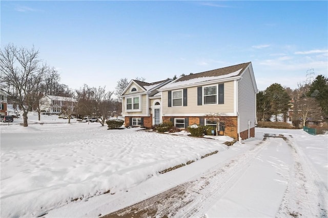 view of split foyer home