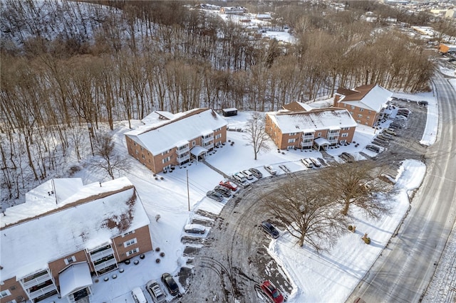 view of snowy aerial view