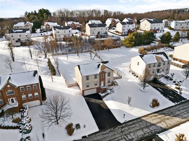 view of snowy aerial view