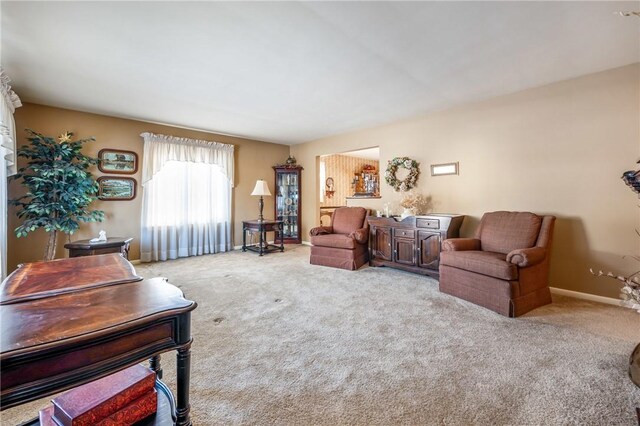 view of carpeted living room