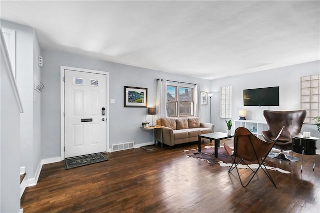 foyer featuring dark hardwood / wood-style flooring