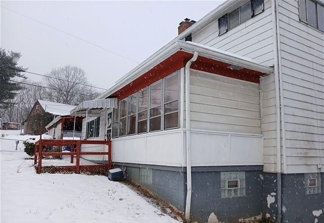 view of snow covered exterior